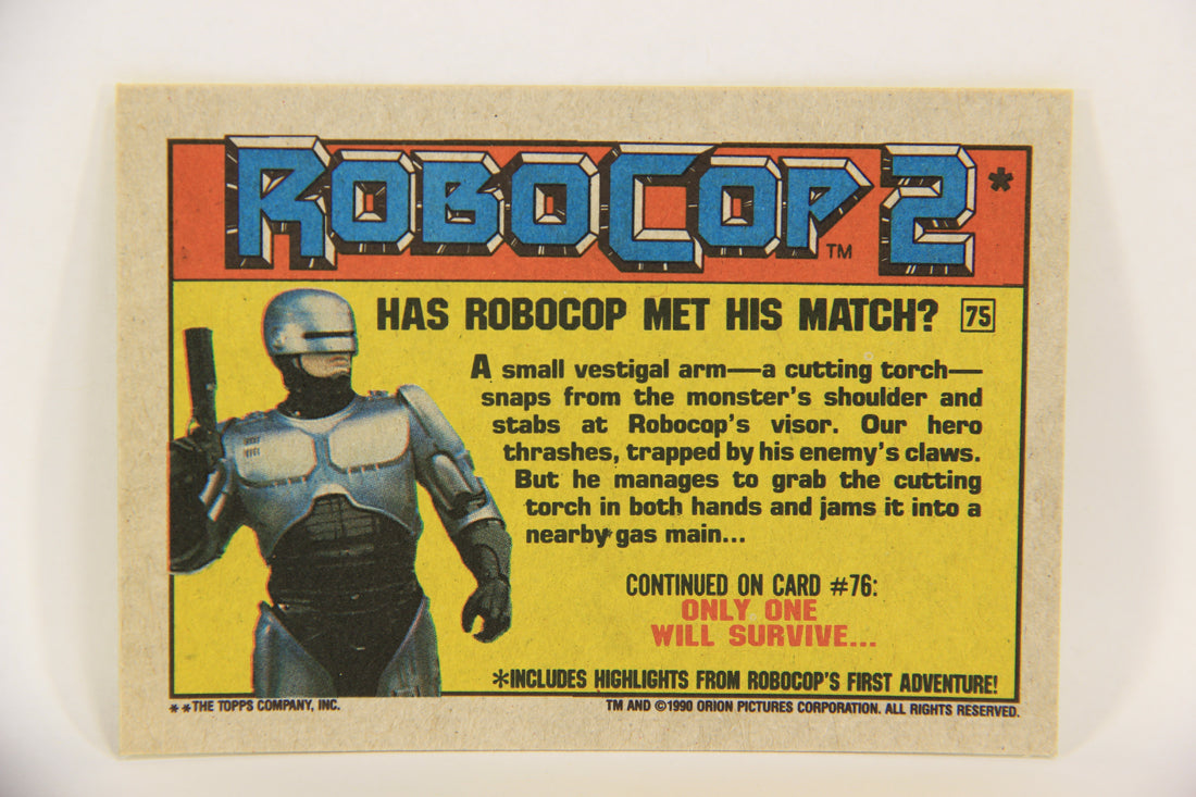 RoboCop 2 Topps 1990 Trading Card #75 Has Robocop Met His Match ENG L017304