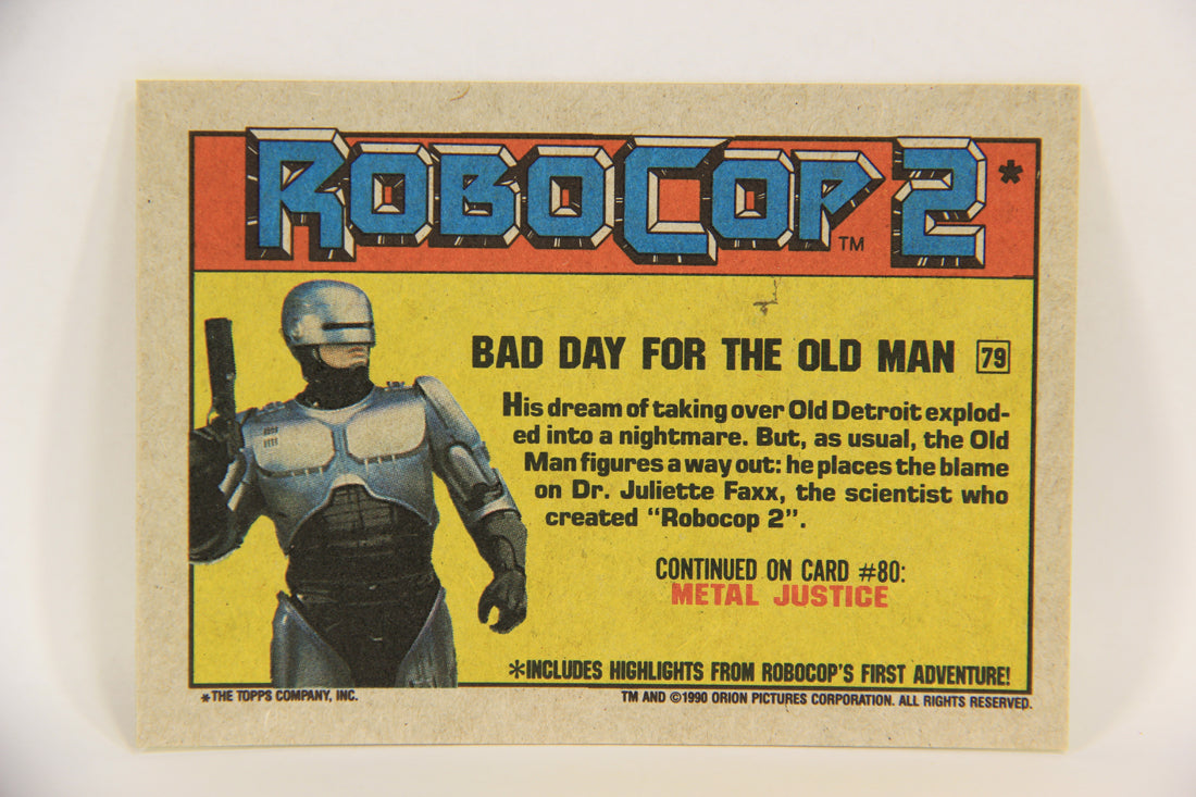 RoboCop 2 Topps 1990 Trading Card #79 Bad Day For The Old Man ENG L017308