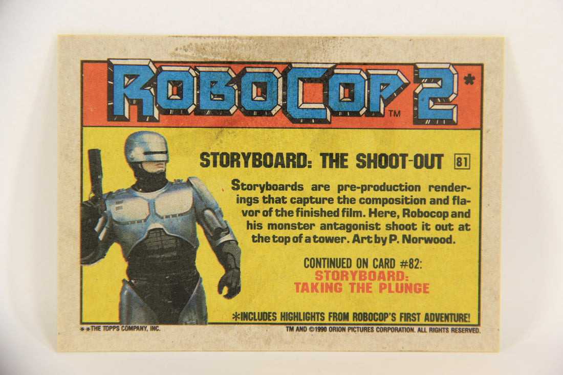 RoboCop 2 Topps 1990 Trading Card #81 Storyboard - The Shoot-Out ENG L017310