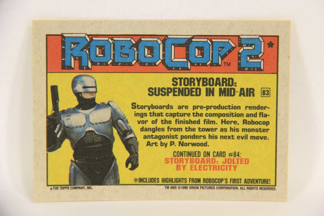 RoboCop 2 Topps 1990 Trading Card #83 Storyboard - Suspended In Mid-Air ENG L017312