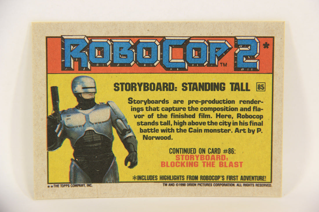 RoboCop 2 Topps 1990 Trading Card #85 Storyboard - Standing Tall ENG L017314