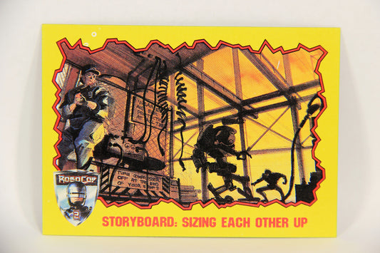 RoboCop 2 Topps 1990 Trading Card #87 Storyboard - Sizing Each Other Up ENG L017316