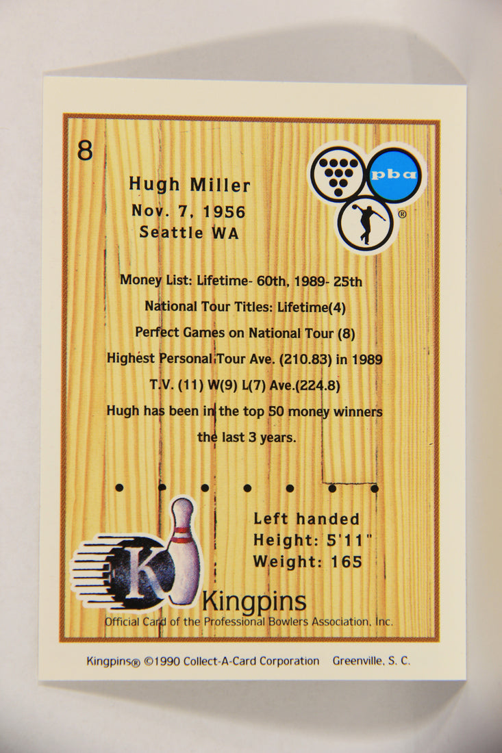 Kingpins Bowling 1990 Trading Card #8 Hugh Miller ENG L017325