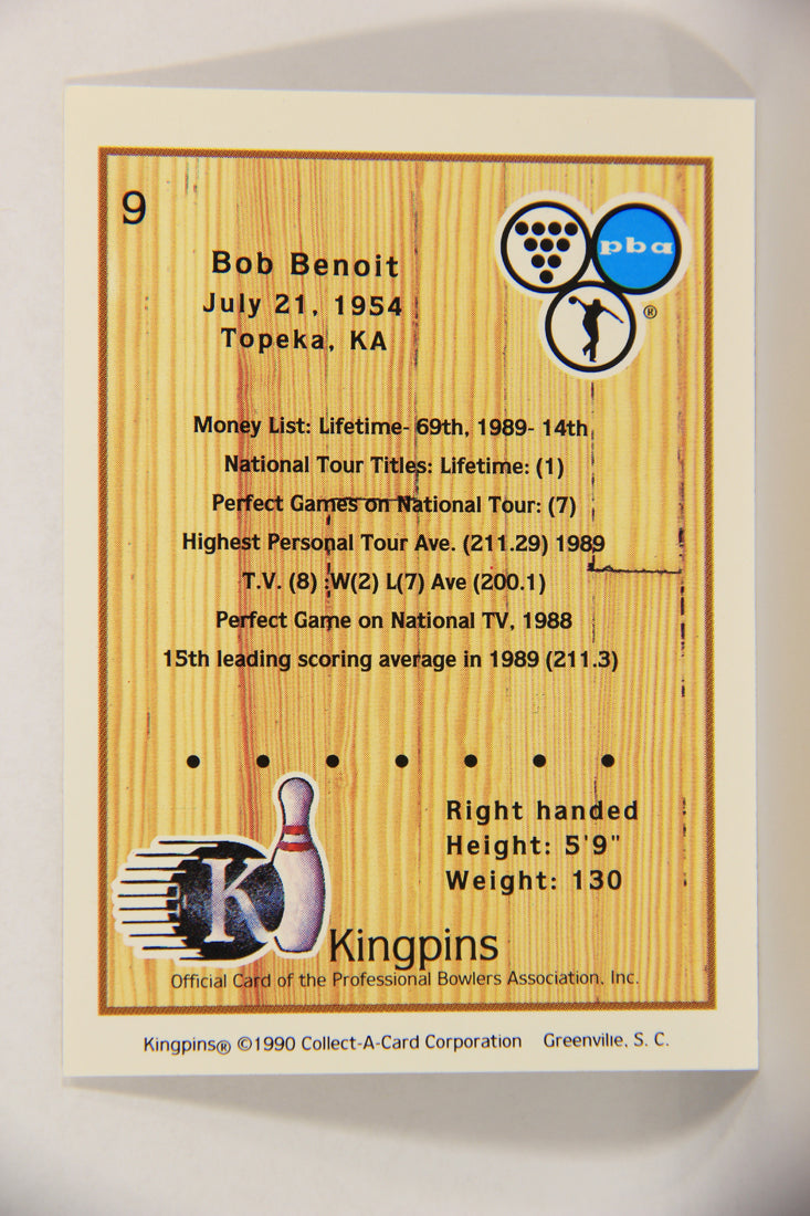 Kingpins Bowling 1990 Trading Card #9 Bob Benoit ENG L017326