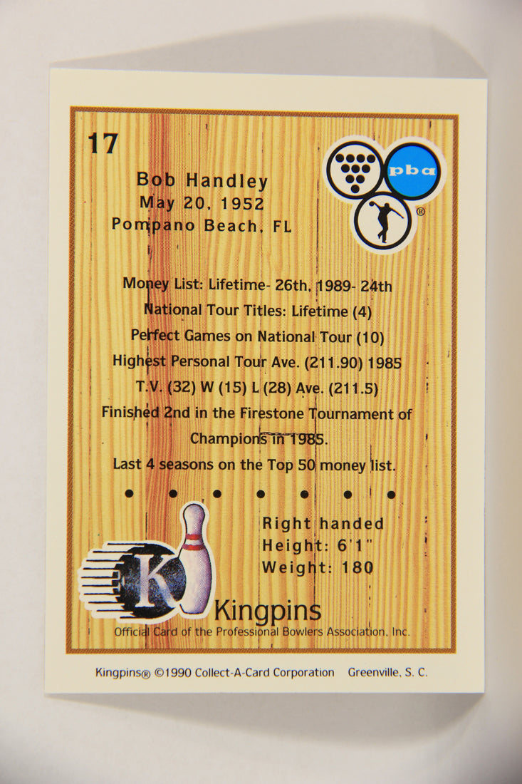 Kingpins Bowling 1990 Trading Card #17 Bob Handley ENG L017334
