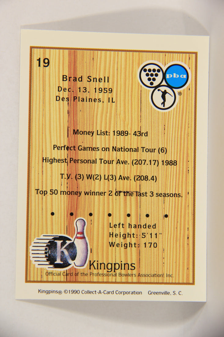 Kingpins Bowling 1990 Trading Card #19 Brad Snell ENG L017336