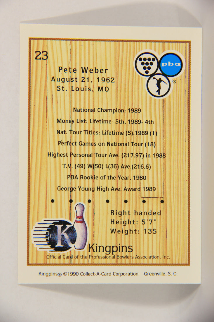Kingpins Bowling 1990 Trading Card #23 Pete Weber ENG L017340