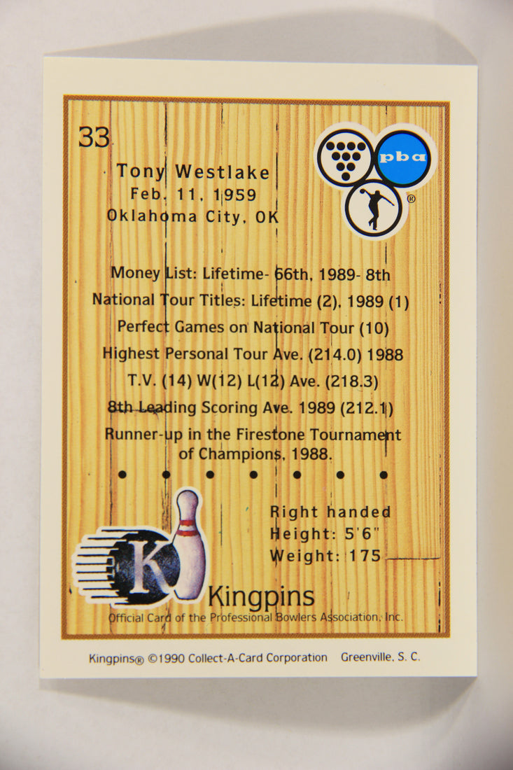 Kingpins Bowling 1990 Trading Card #33 Tony Westlake ENG L017350