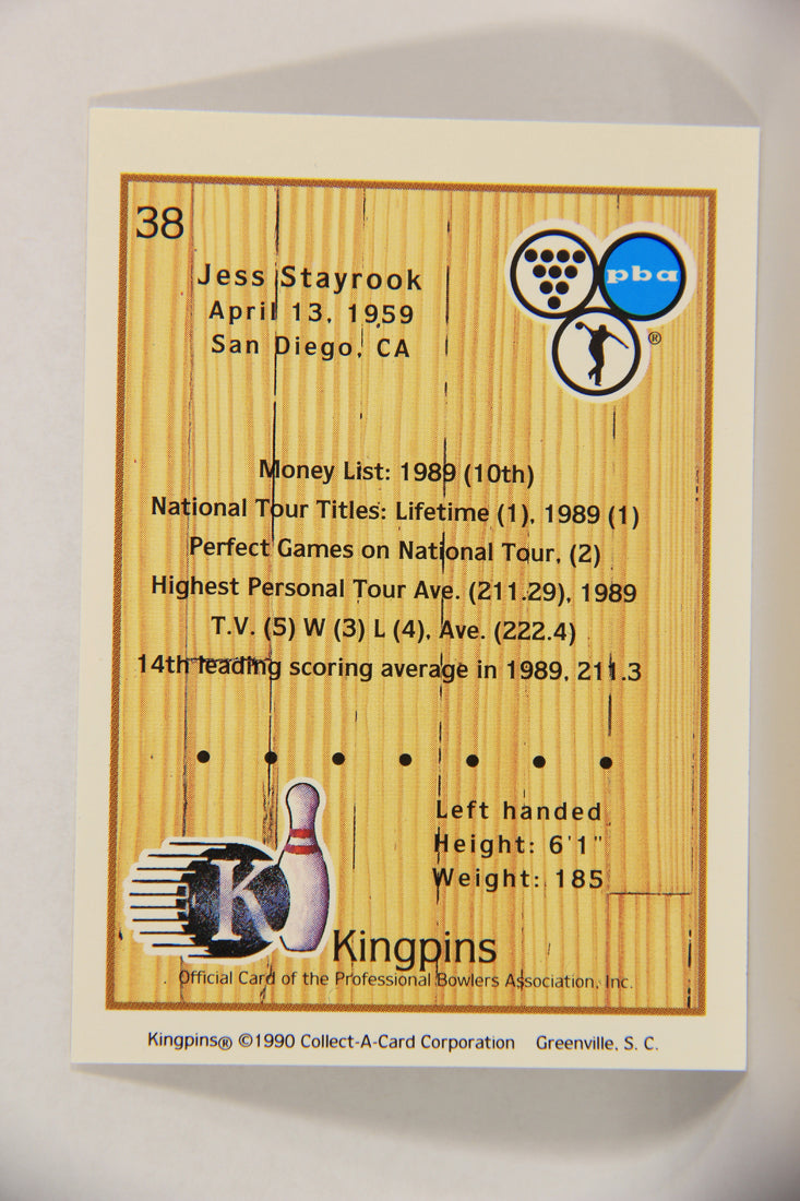 Kingpins Bowling 1990 Trading Card #38 Jess Stayrook ENG L017355