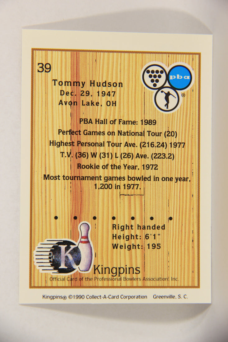 Kingpins Bowling 1990 Trading Card #39 Tommy Hudson ENG L017356