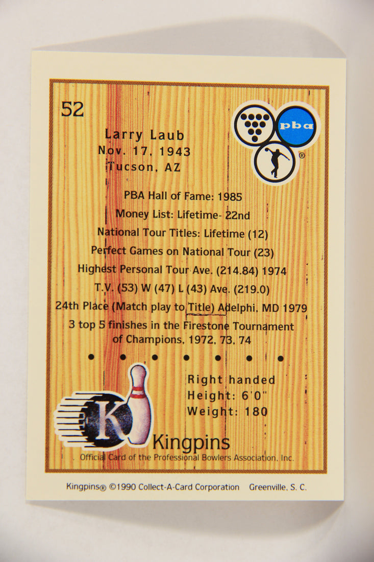 Kingpins Bowling 1990 Trading Card #52 Larry Laub ENG L017369