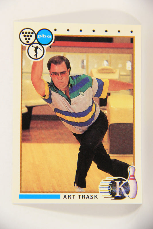 Kingpins Bowling 1990 Trading Card #72 Art Trask ENG L017389