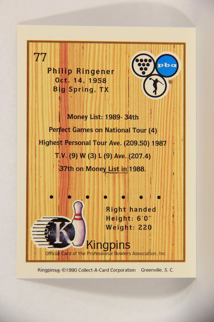 Kingpins Bowling 1990 Trading Card #77 Philip Ringener ENG L017394