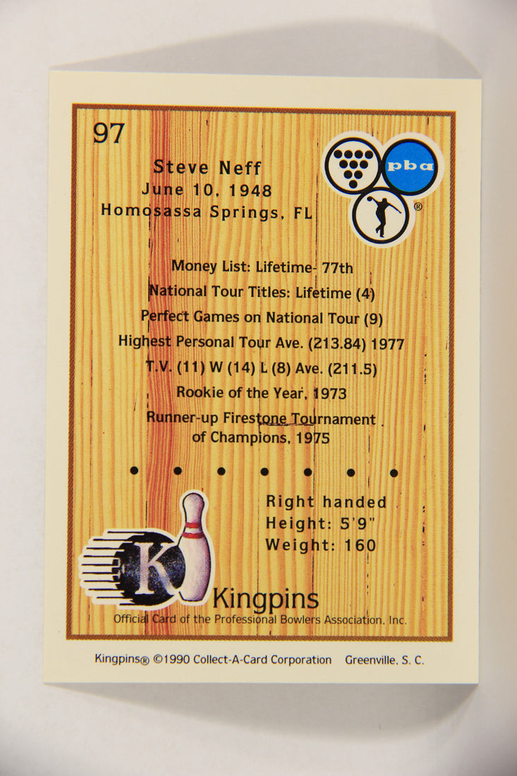 Kingpins Bowling 1990 Trading Card #97 Steve Neff ENG L017414