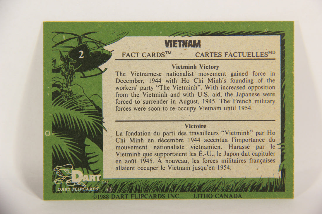 Vietnam Fact Cards 1988 Trading Card #2 Vietminh Victory FR-ENG Artwork L017419