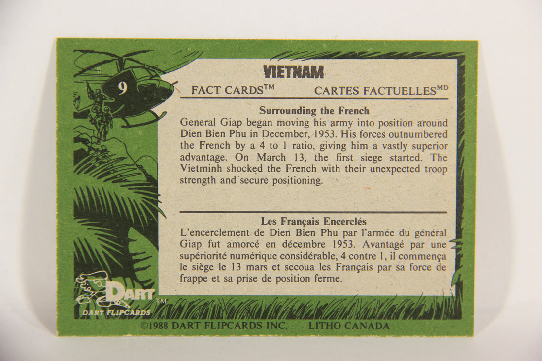 Vietnam Fact Cards 1988 Trading Card #9 Surrounding The French FR-ENG Artwork L017426