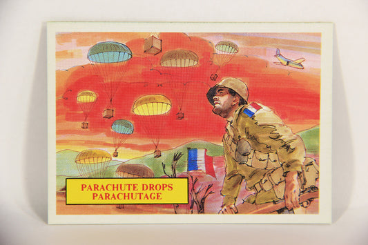 Vietnam Fact Cards 1988 Trading Card #10 Parachute Drops FR-ENG Artwork L017427