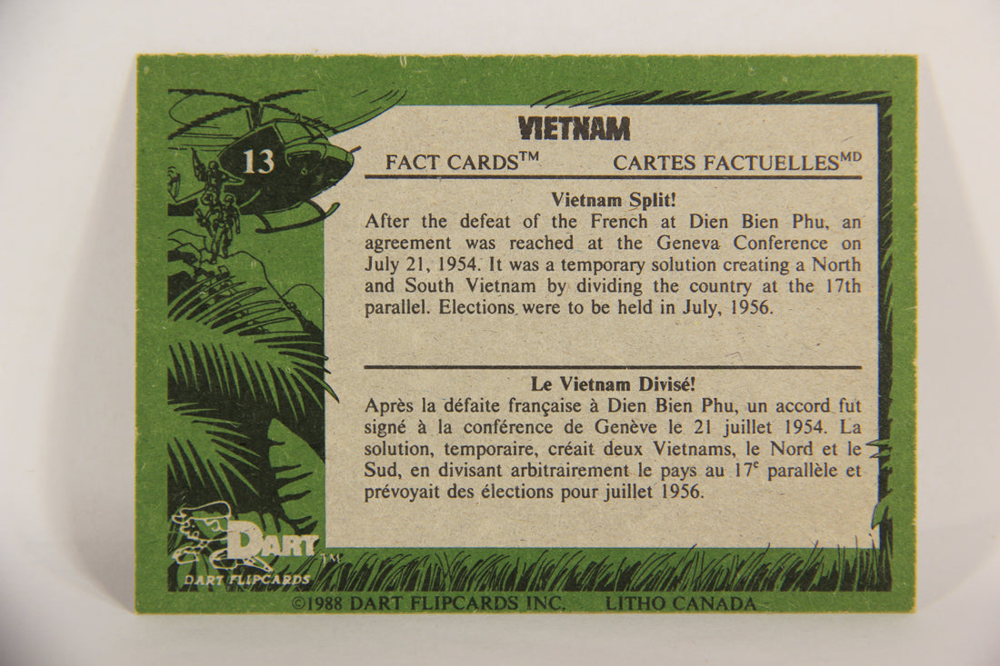 Vietnam Fact Cards 1988 Trading Card #13 Vietnam Split FR-ENG Artwork L017430