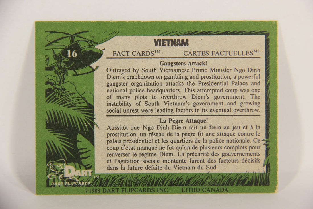 Vietnam Fact Cards 1988 Trading Card #16 Gangsters Attack FR-ENG Artwork L017433