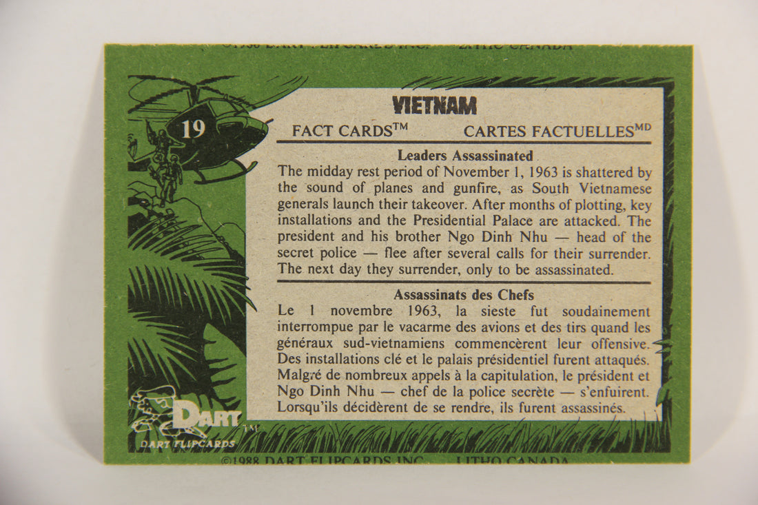 Vietnam Fact Cards 1988 Trading Card #19 Leaders Assassinated FR-ENG Artwork L017436