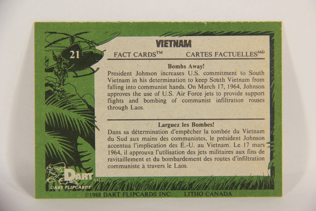 Vietnam Fact Cards 1988 Trading Card #21 Bombs Away FR-ENG Artwork L017438
