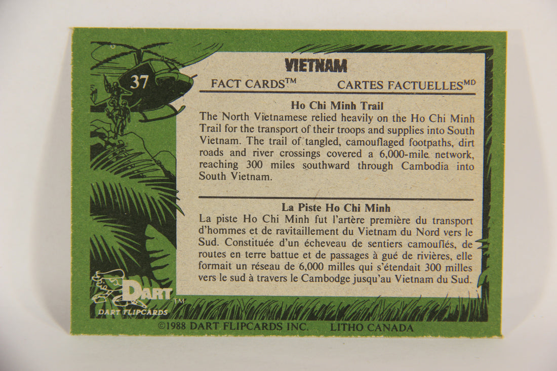 Vietnam Fact Cards 1988 Trading Card #37 Ho Chi Minh Trail FR-ENG Artwork L017454