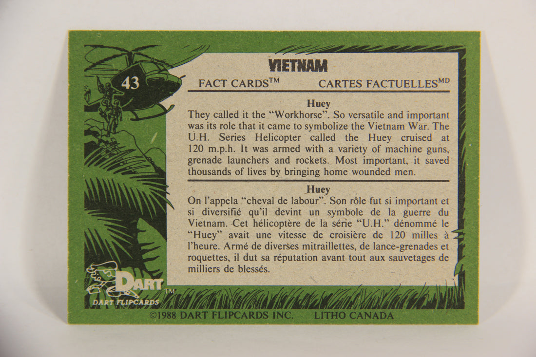 Vietnam Fact Cards 1988 Trading Card #43 Huey FR-ENG Artwork L017460