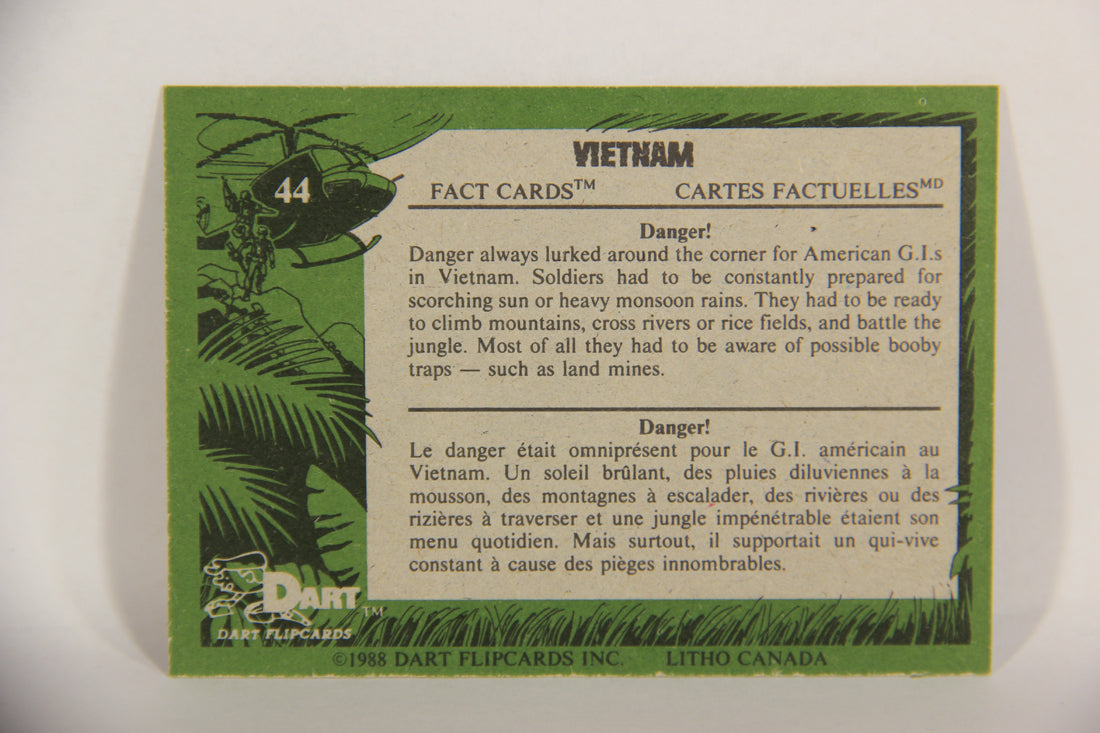 Vietnam Fact Cards 1988 Trading Card #44 Danger FR-ENG Artwork L017461