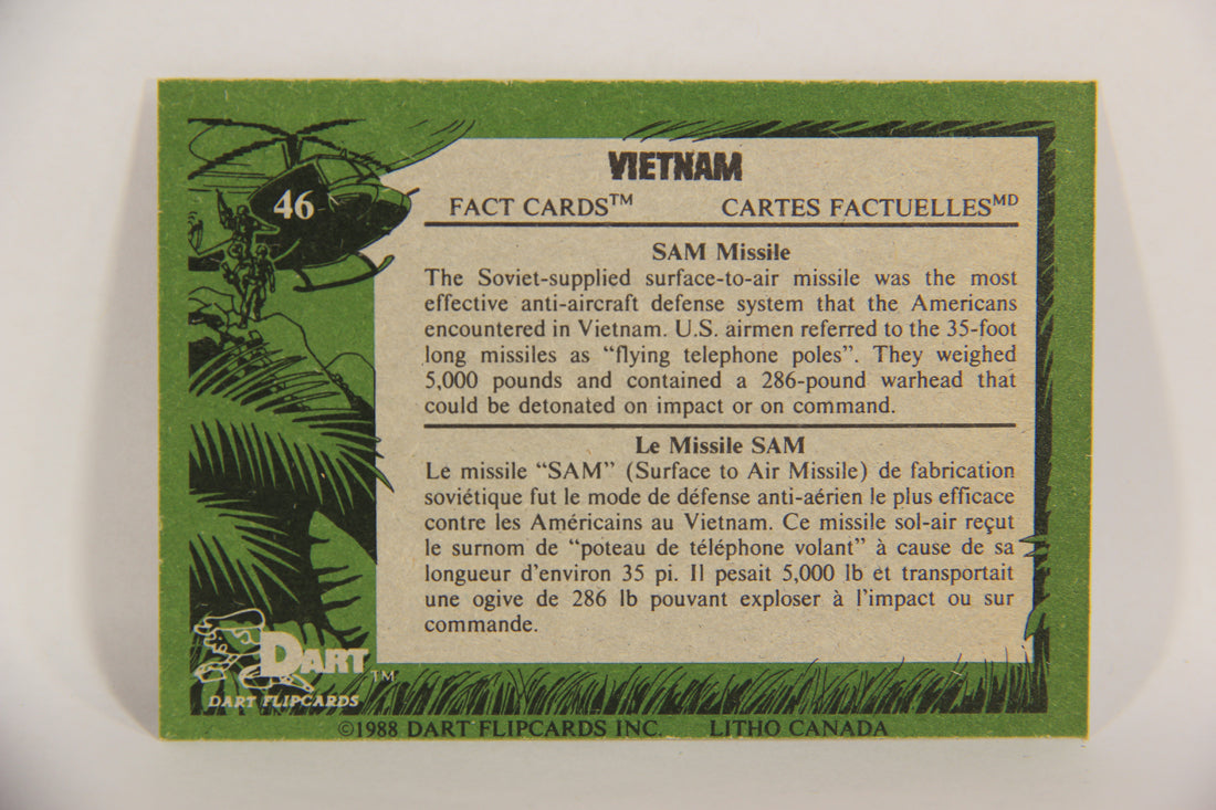 Vietnam Fact Cards 1988 Trading Card #46 SAM Missile FR-ENG Artwork L017463
