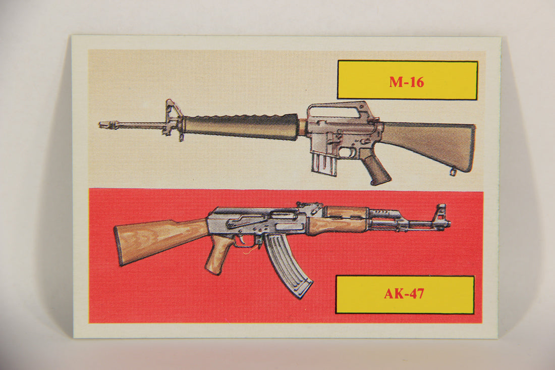 Vietnam Fact Cards 1988 Trading Card #48 M-16 / AK-47 FR-ENG Artwork L017465