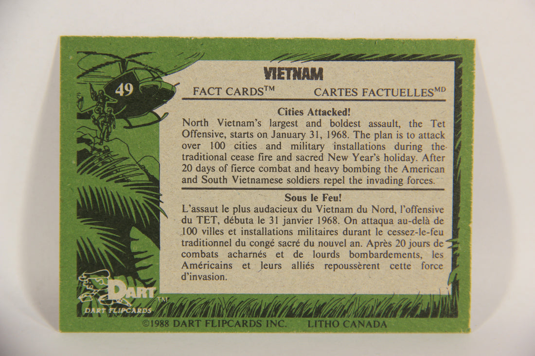 Vietnam Fact Cards 1988 Trading Card #49 Cities Attacked FR-ENG Artwork L017466