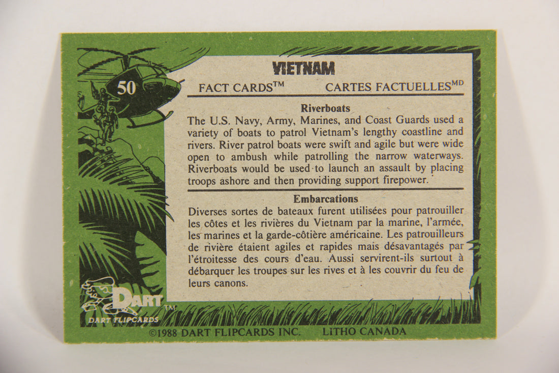 Vietnam Fact Cards 1988 Trading Card #50 Riverboats FR-ENG Artwork L017467