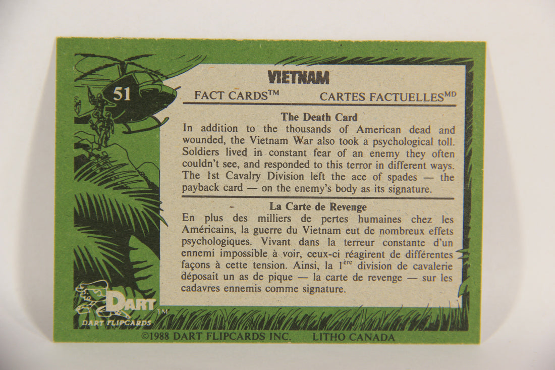 Vietnam Fact Cards 1988 Trading Card #51 The Death Card FR-ENG Artwork L017468