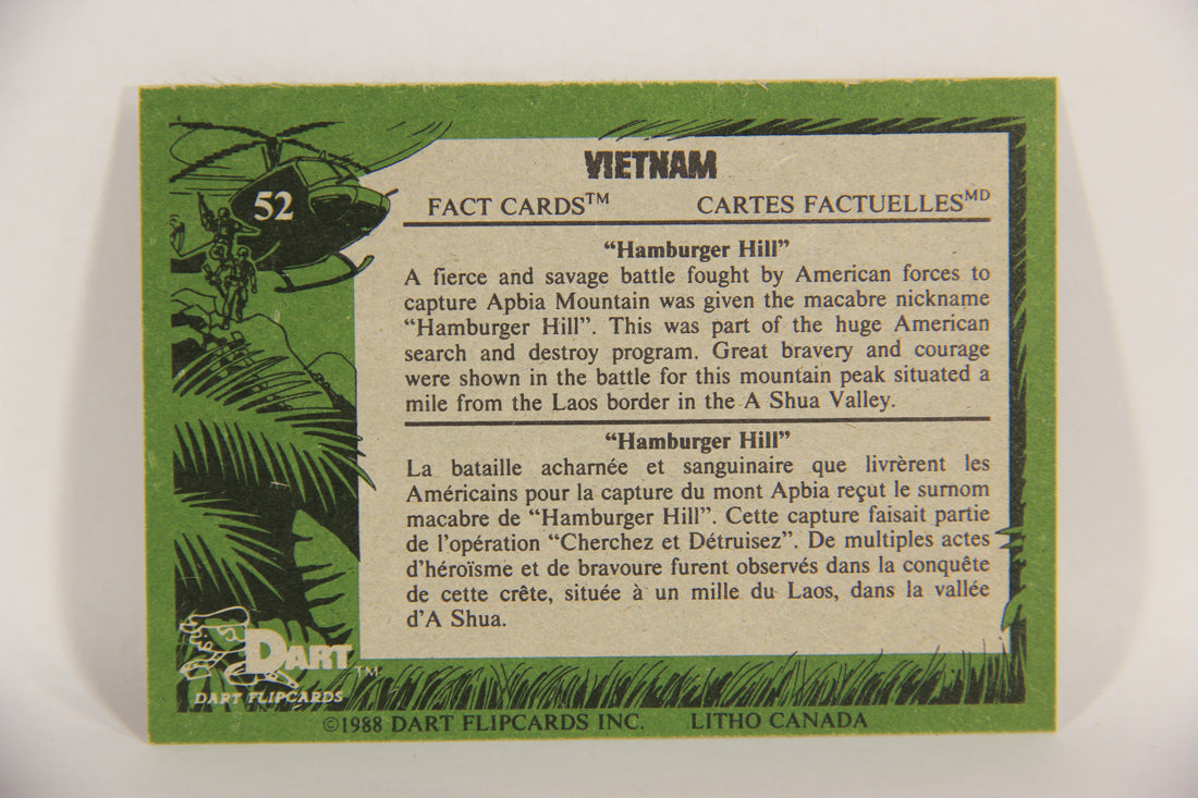 Vietnam Fact Cards 1988 Trading Card #52 Hamburger Hill FR-ENG Artwork L017469