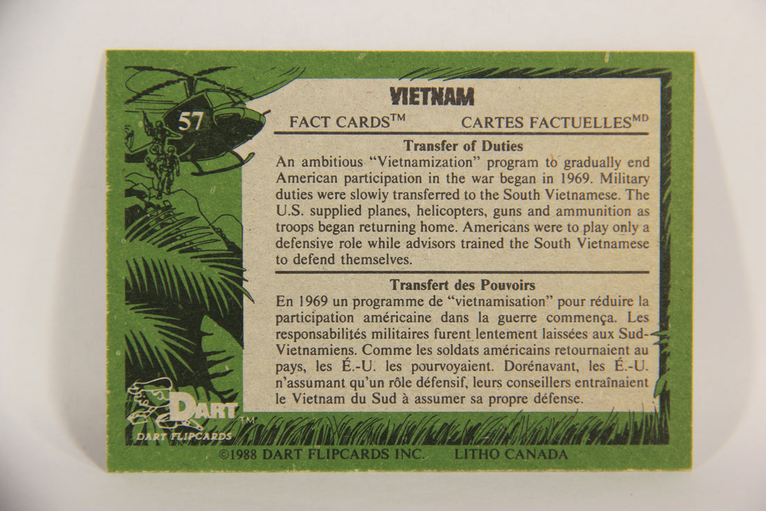 Vietnam Fact Cards 1988 Trading Card #57 Transfer Of Duties FR-ENG Artwork L017474