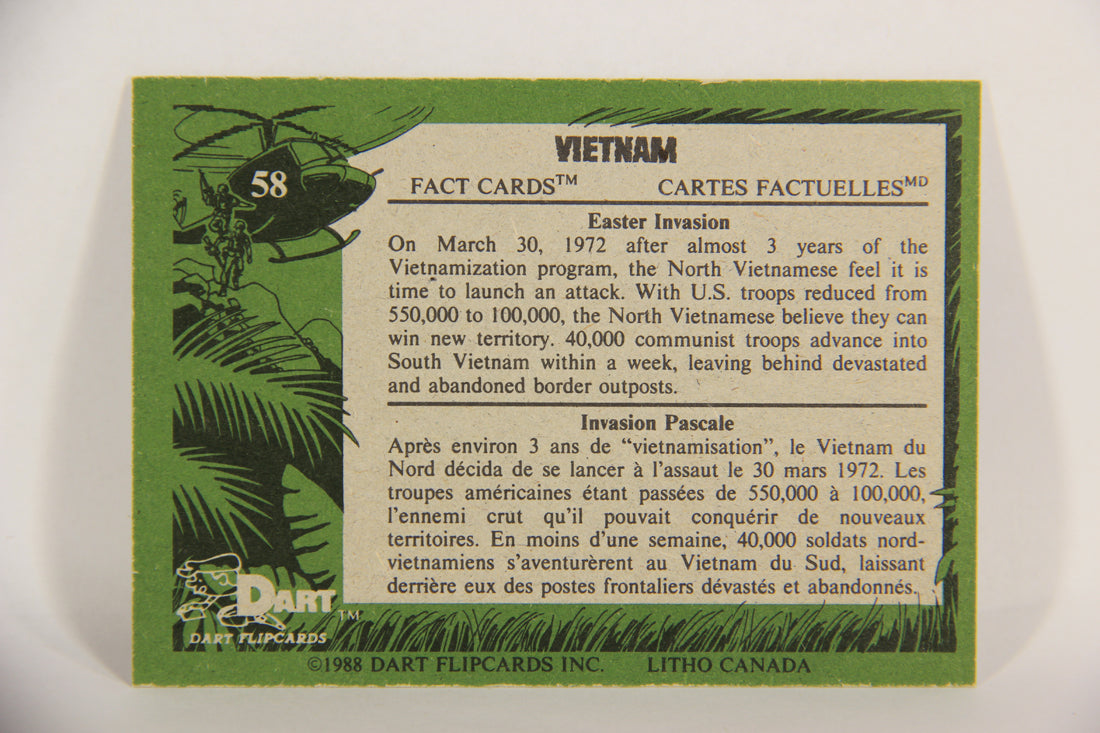 Vietnam Fact Cards 1988 Trading Card #58 Easter Invasion FR-ENG Artwork L017475