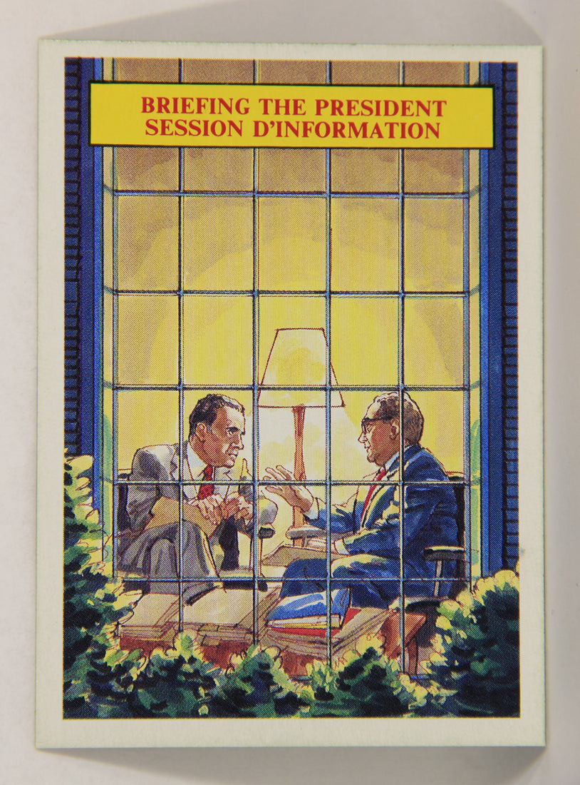 Vietnam Fact Cards 1988 Trading Card #60 Briefing The President FR-ENG Artwork L017477