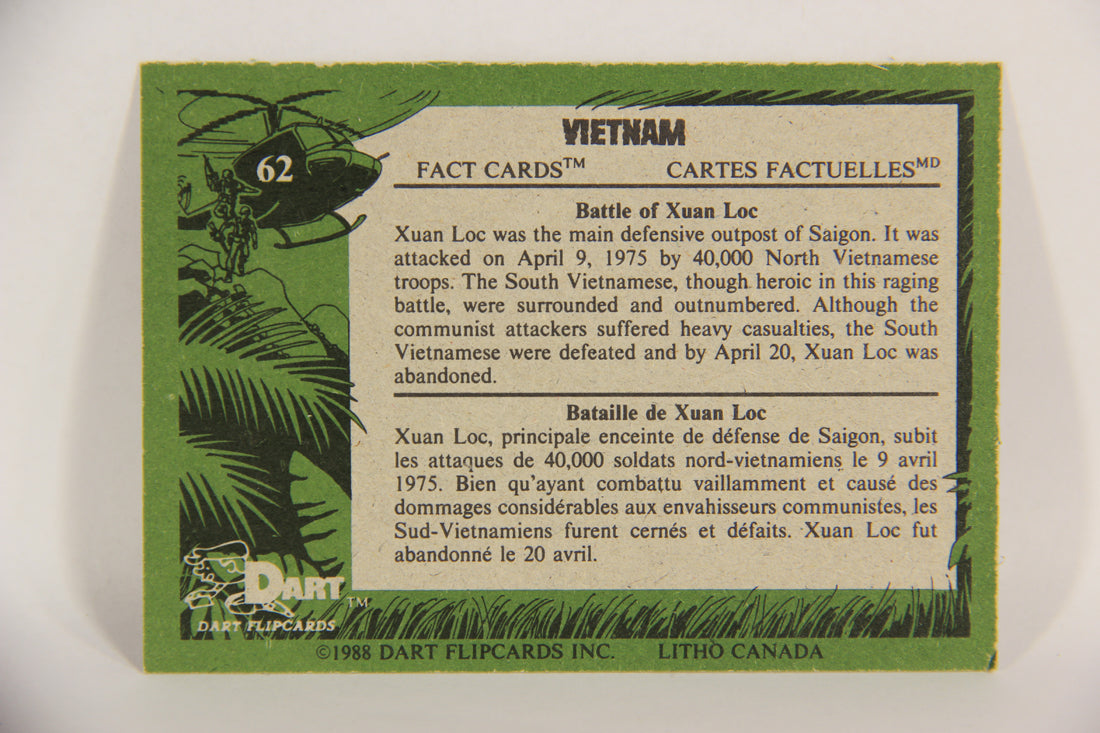 Vietnam Fact Cards 1988 Trading Card #62 Battle Of Xuan Loc FR-ENG Artwork L017479