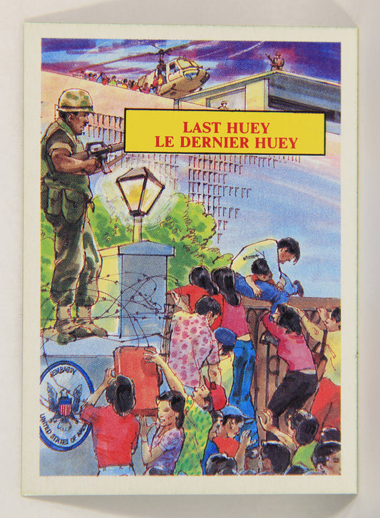 Vietnam Fact Cards 1988 Trading Card #64 Last Huey FR-ENG Artwork L017481