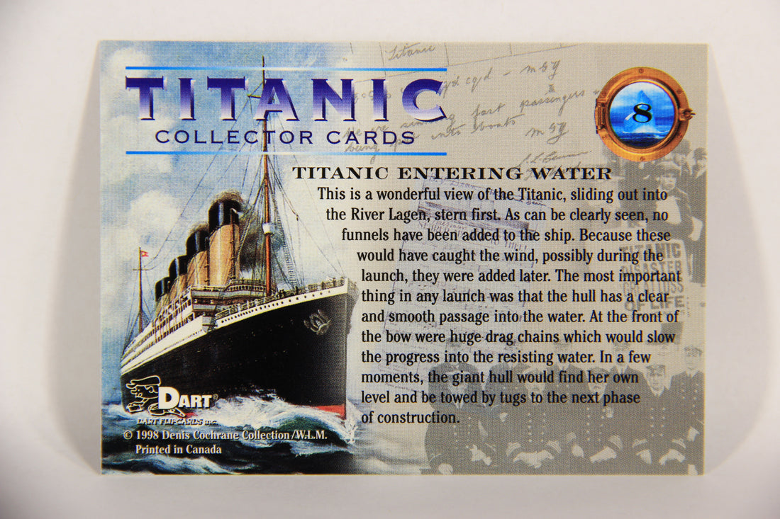 Titanic Collector Cards 1998 Trading Card #8 Titanic Entering Water ENG L017491