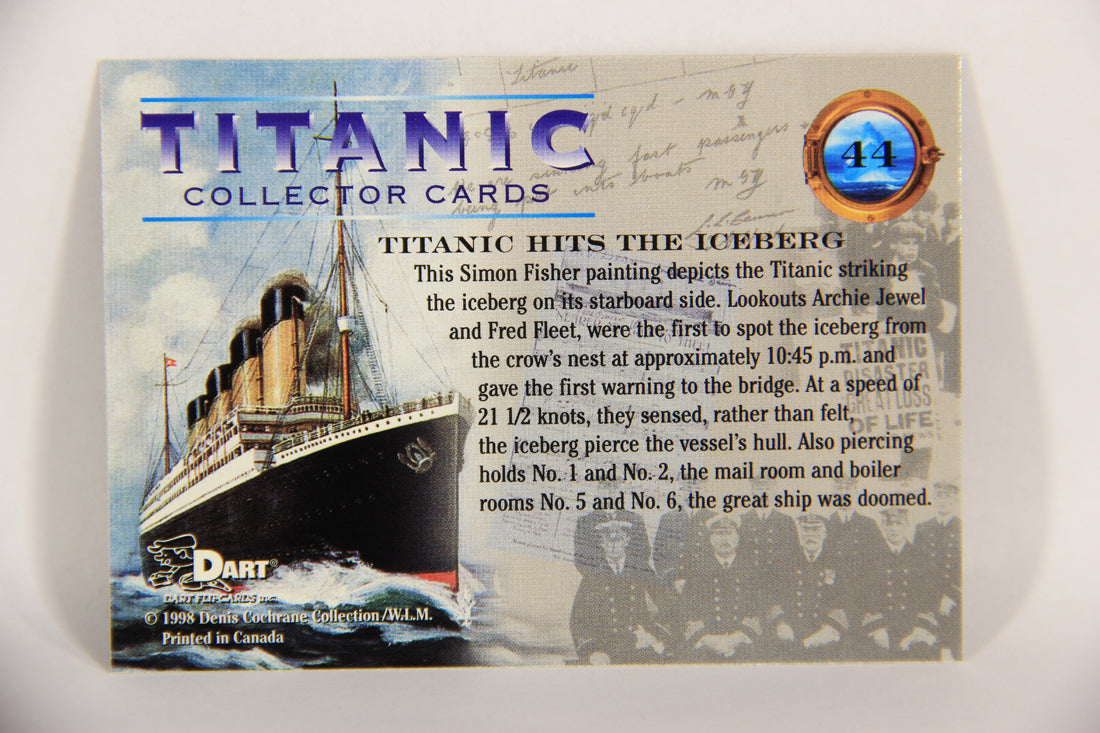 Titanic Collector Cards 1998 Trading Card #44 Titanic Hits The Iceberg ENG L017527