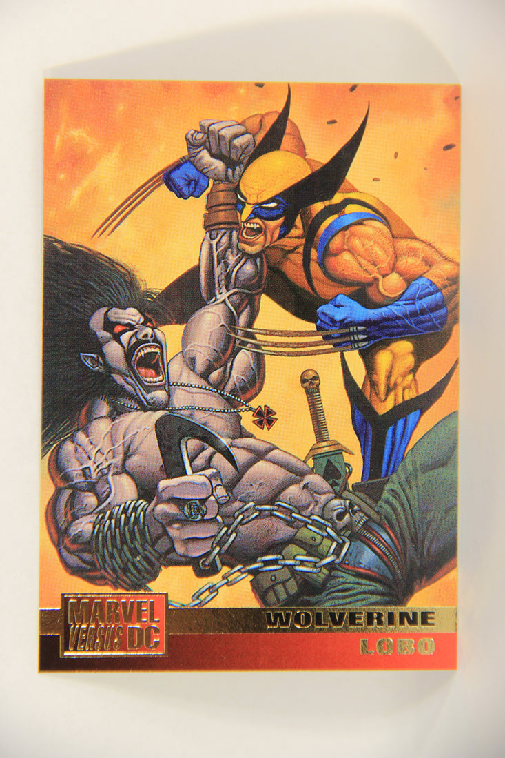 DC Versus Marvel Comics 1995 Trading Card #55 Wolverine Vs Lobo ENG L017622