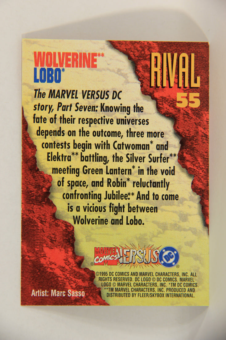 DC Versus Marvel Comics 1995 Trading Card #55 Wolverine Vs Lobo ENG L017622