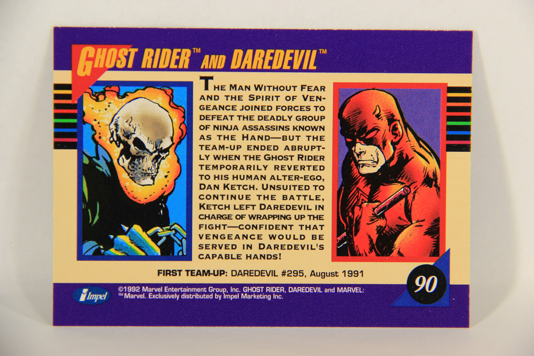 1992 Marvel Universe Series 3 Trading Card #90 Ghost Rider And Daredevil ENG L017628