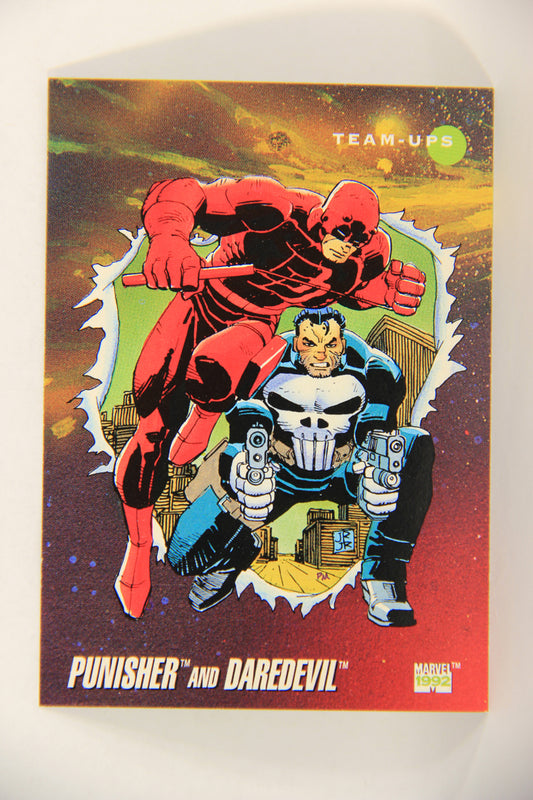 1992 Marvel Universe Series 3 Trading Card #92 Punisher And Daredevil ENG L017629