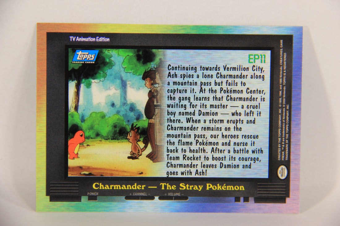 Pokémon Card TV Animation #EP11 Charmander The Stray Pokemon Blue Logo 1st Print ENG L017639