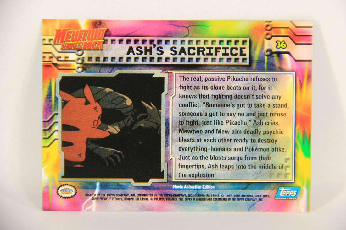 Pokémon Card First Movie #36 Ash's Sacrifice Blue Logo 1st Print ENG L017658
