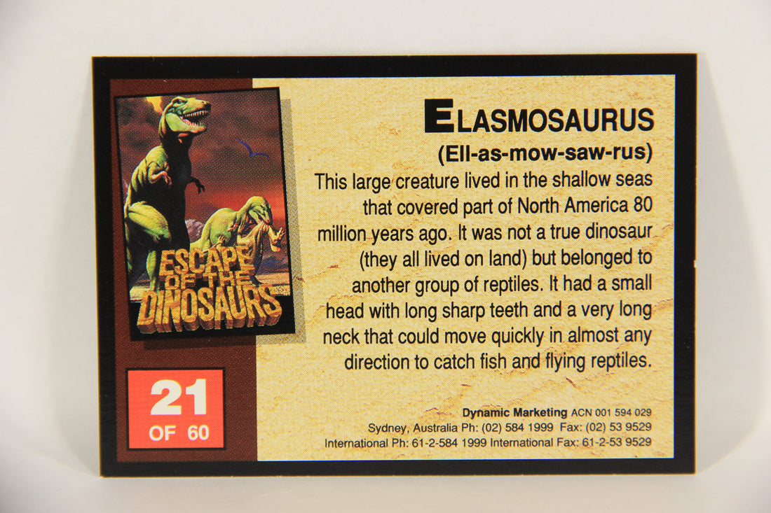 Escape Of The Dinosaurs 1993 Trading Card #21 Elasmosaurus ENG L017706