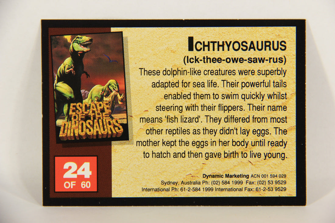 Escape Of The Dinosaurs 1993 Trading Card #24 Ichthyosaurus ENG L017709