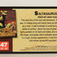 Escape Of The Dinosaurs 1993 Trading Card #47 Saltasaurus ENG L017732